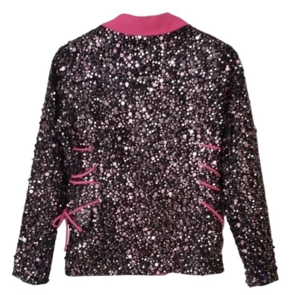 NEW -RARE- NBD Revolve Sequin Embellished Party Blazer Jacket Sz. S - Picture 3 of 4